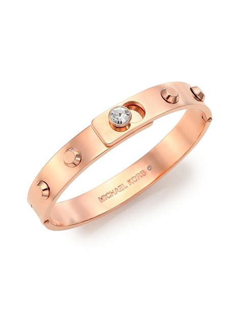 michael kors rose gold stud bracelet|michael kors rose gold satchel.